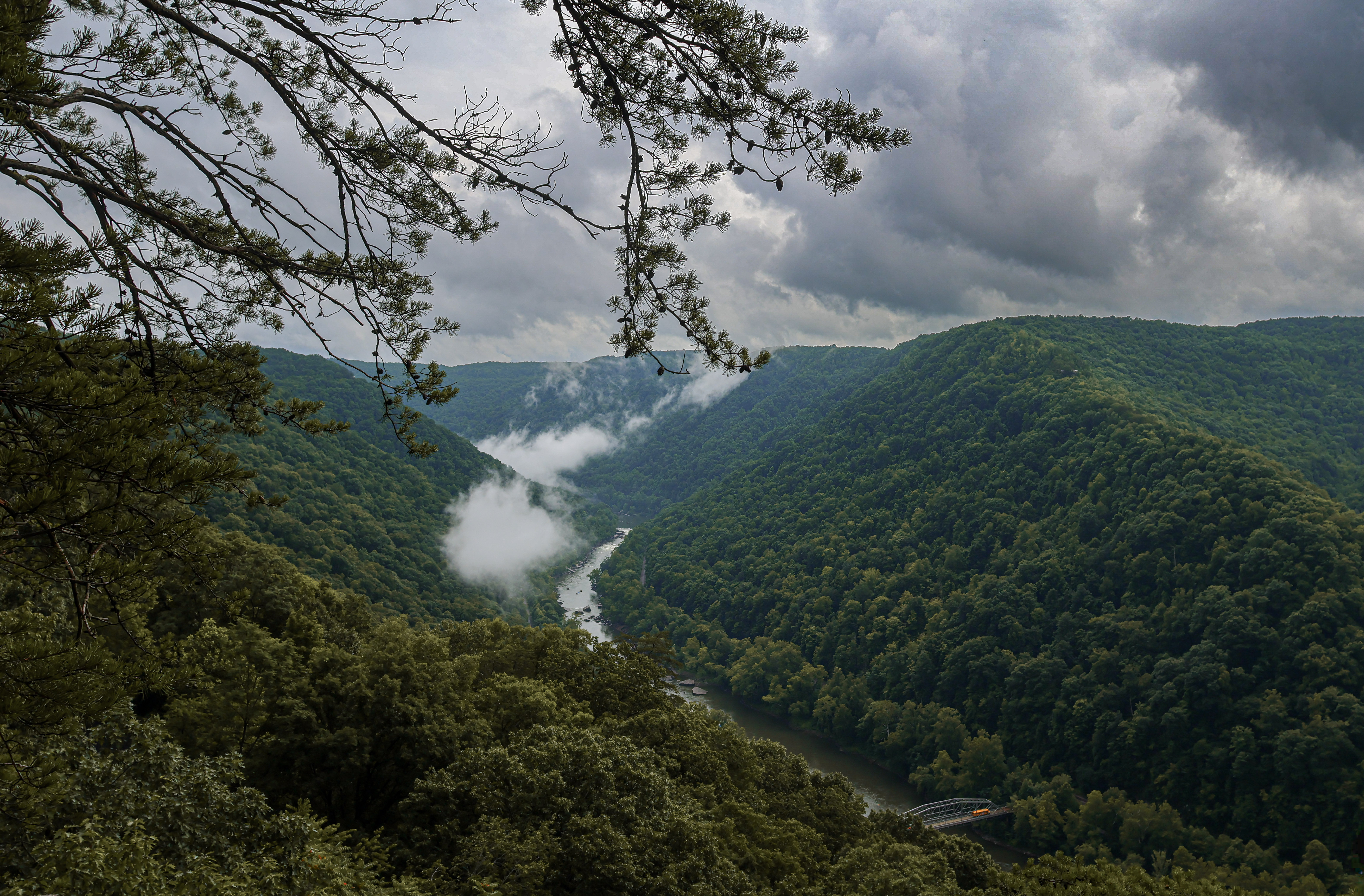 Storm and fog rolling through New River George National Park.